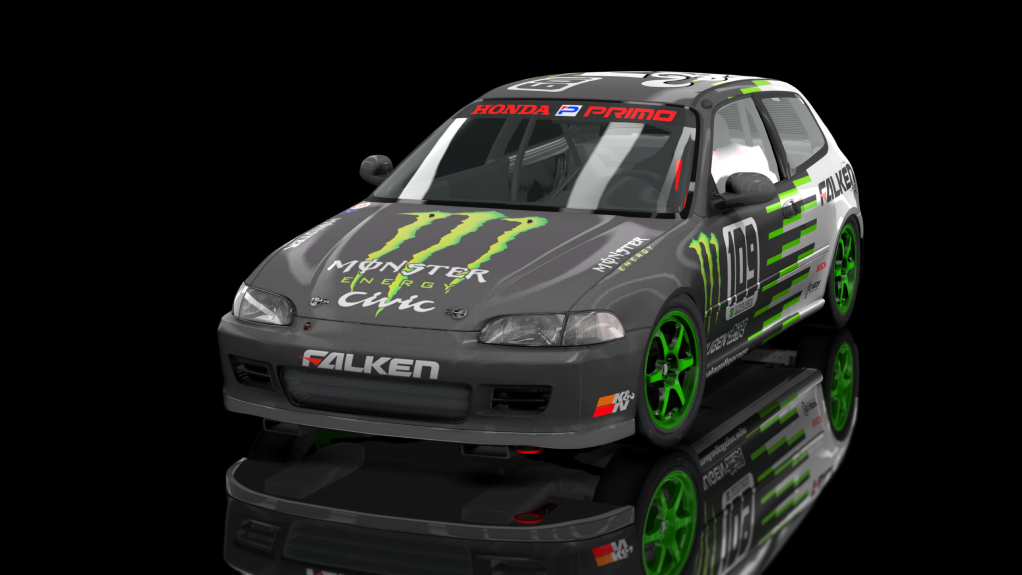 GrA Honda Civic SiR-II, skin monster_109