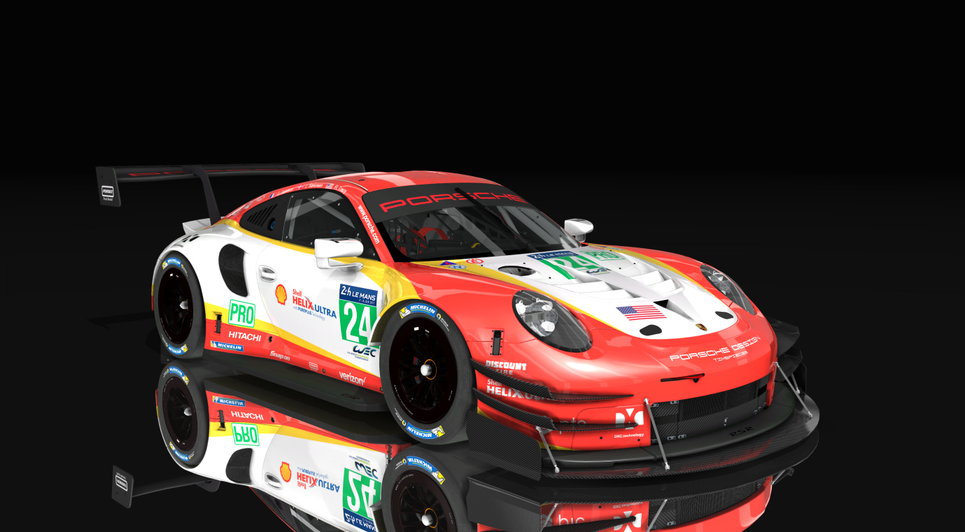 Porsche 911 rsr time attack, skin 24_Penske_Shell