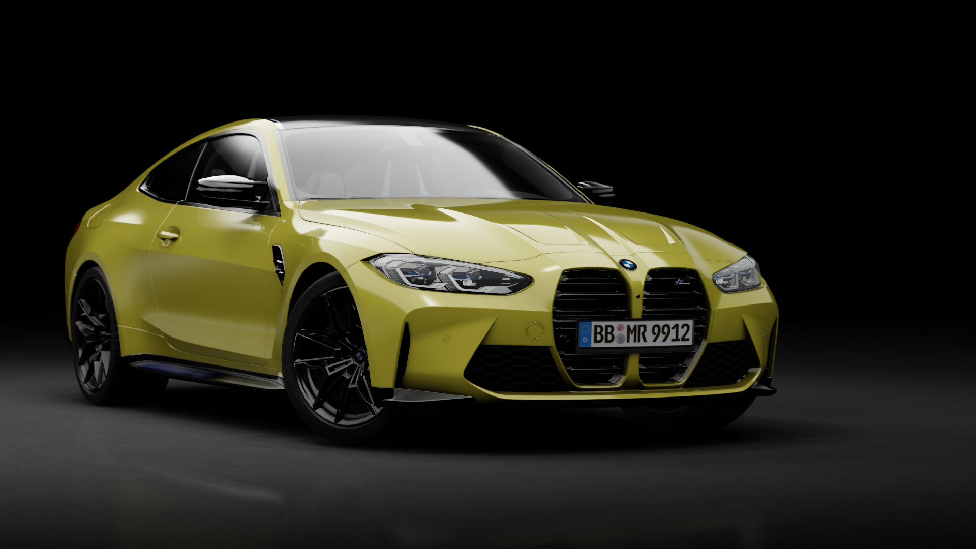 BMW M4 Competition G82 Coupe 2021, skin austin_yellow_metallic