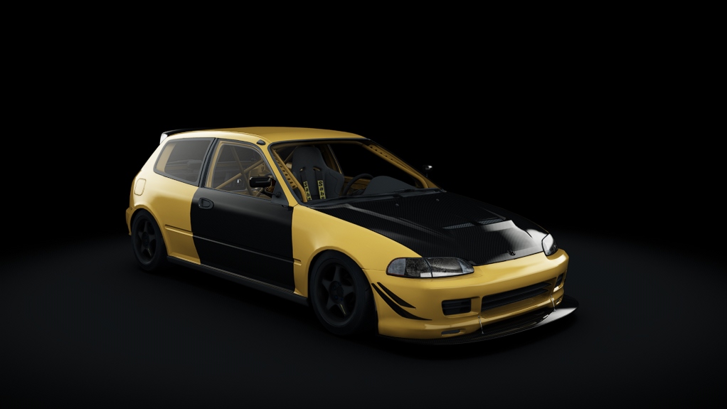 Honda Civic EG6 Track, skin 01_Spoon Yellow