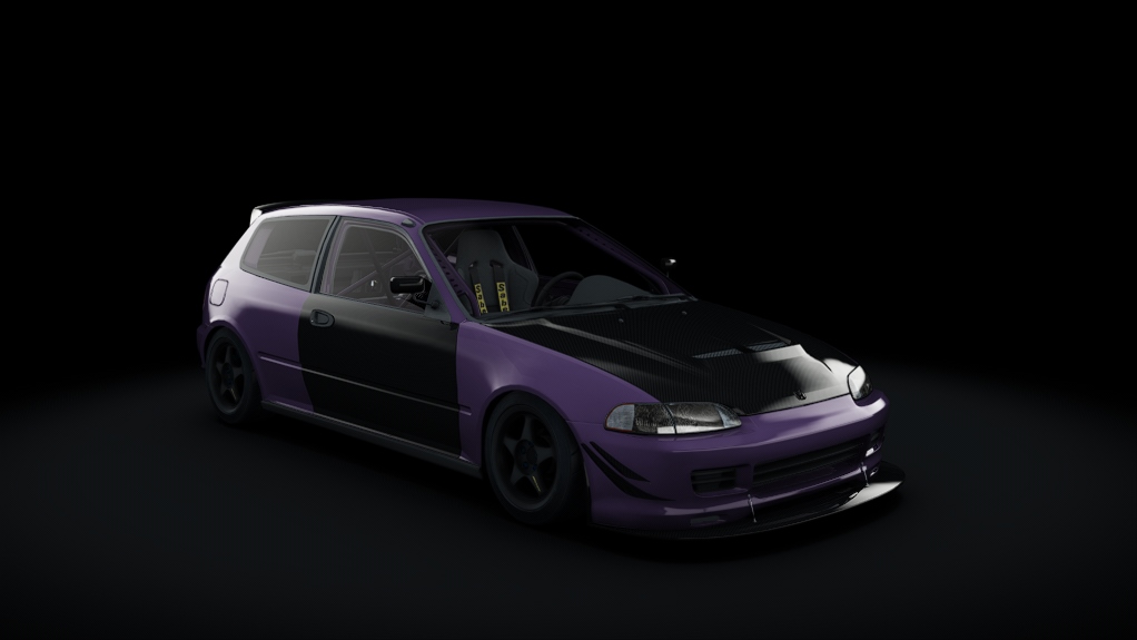 Honda Civic EG6 Track, skin Camellia Red Pearl