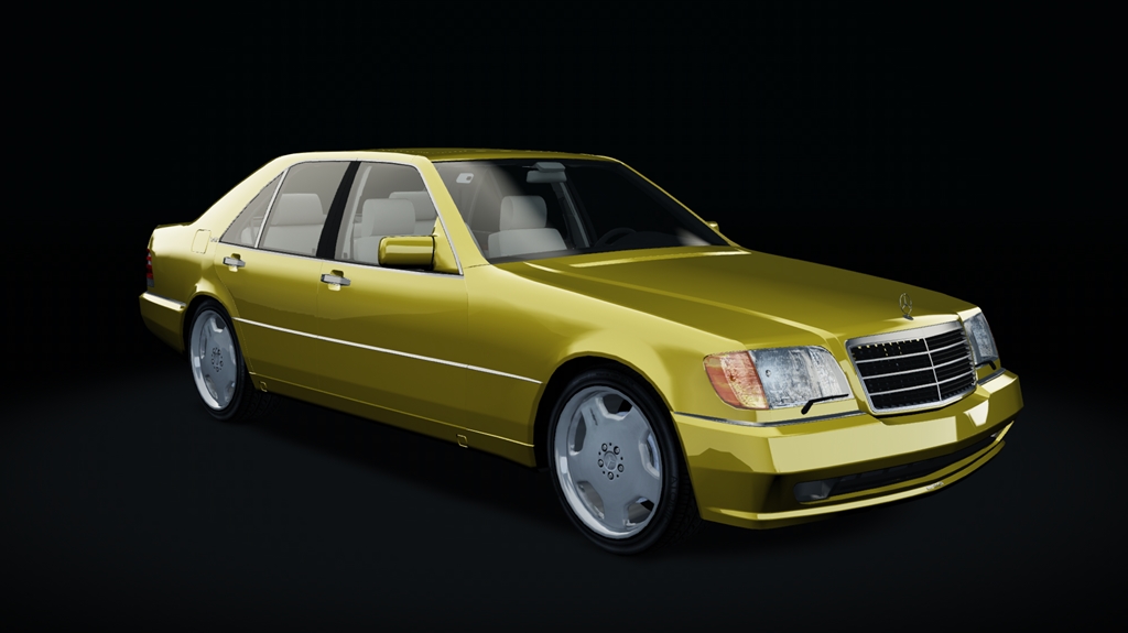 Mercedes-Benz W140 S70 AMG, skin Phoenix_Yellow