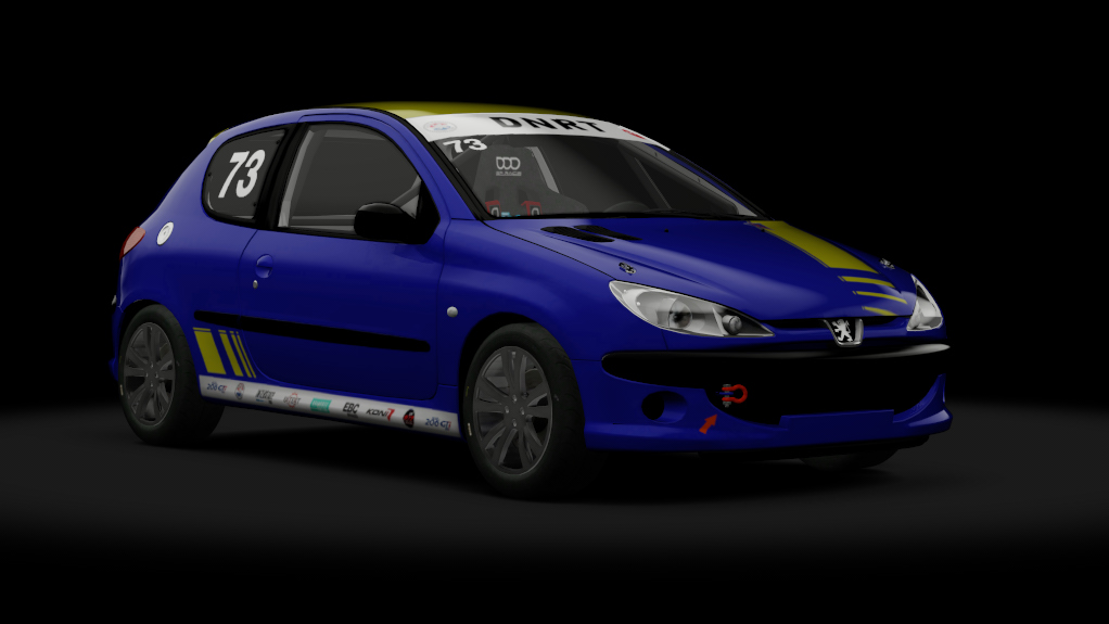 Peugeot 206 GTi Cup, skin 73_Swart