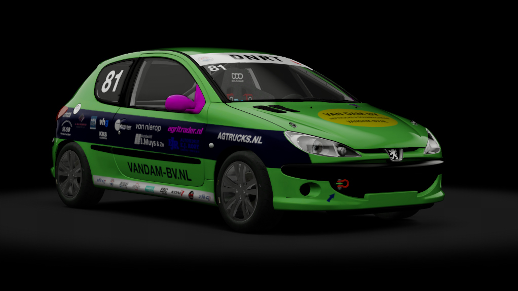 Peugeot 206 GTi Cup, skin 81_vanDam