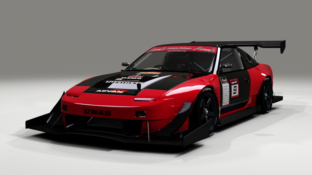 Nissan 180SX Time Attack, skin RedBlack