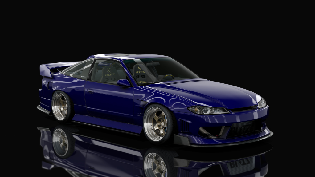 DWG Nissan 240sx S13.5, skin Blue