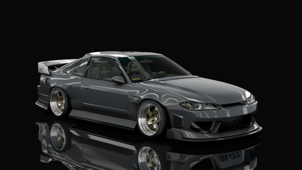 DWG Nissan 240sx S13.5, skin Gun Metal