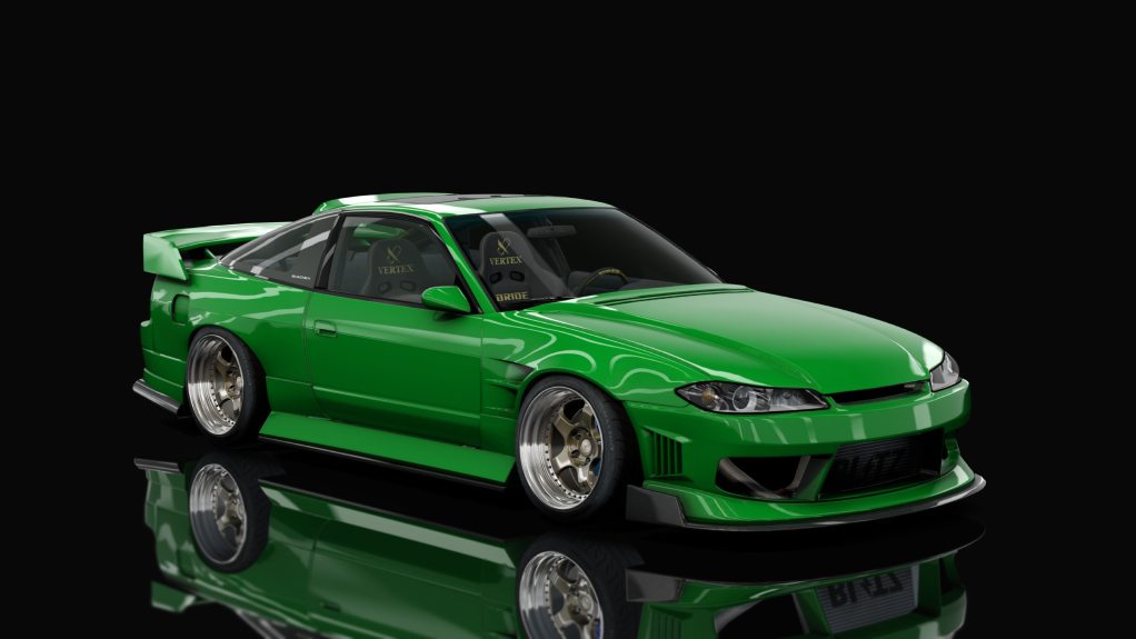 DWG Nissan 240sx S13.5, skin emerald green