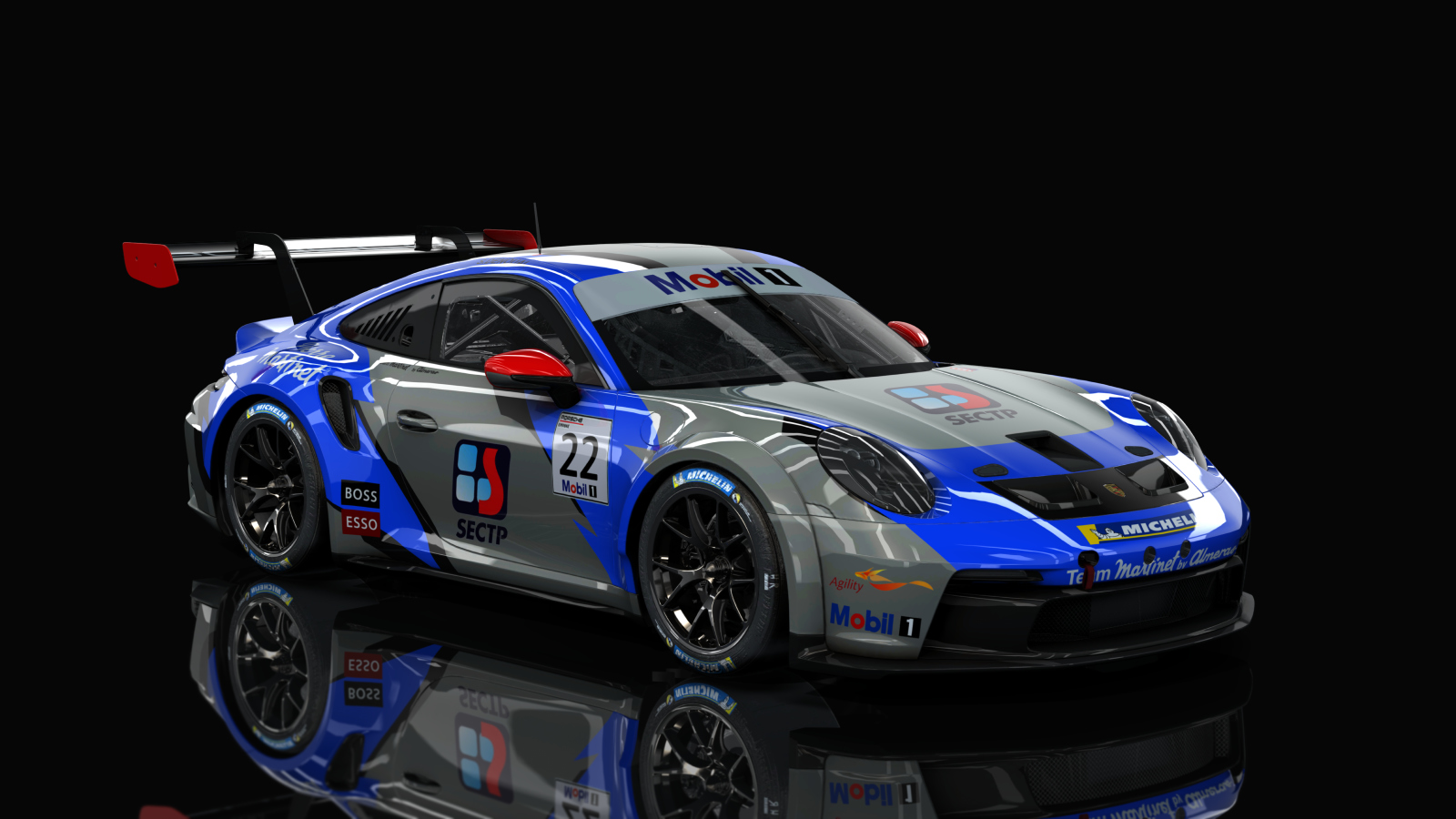 Porsche 911 GT3 Cup 992, skin #22 - MARTINET BY ALMERAS