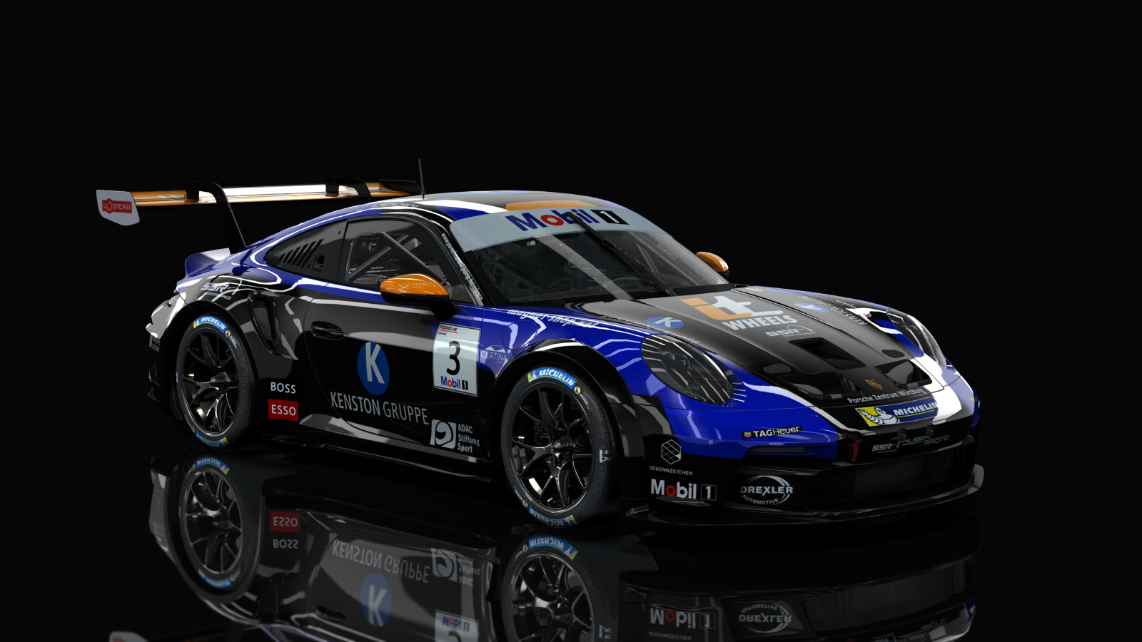 Porsche 911 GT3 Cup 992, skin #3 - SSR HUBERT RACING