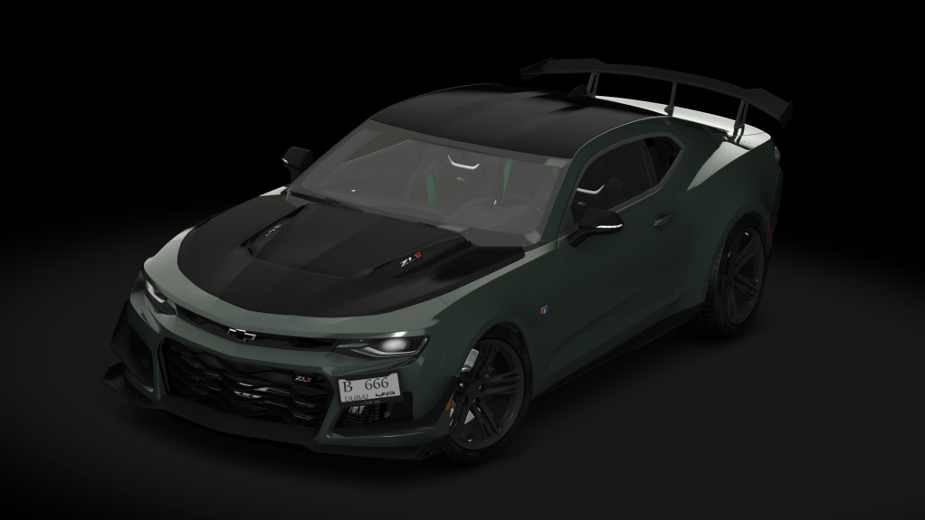 Chevrolet Camaro ZL1 1LE 2019 Manual, skin Rally Green Metallic