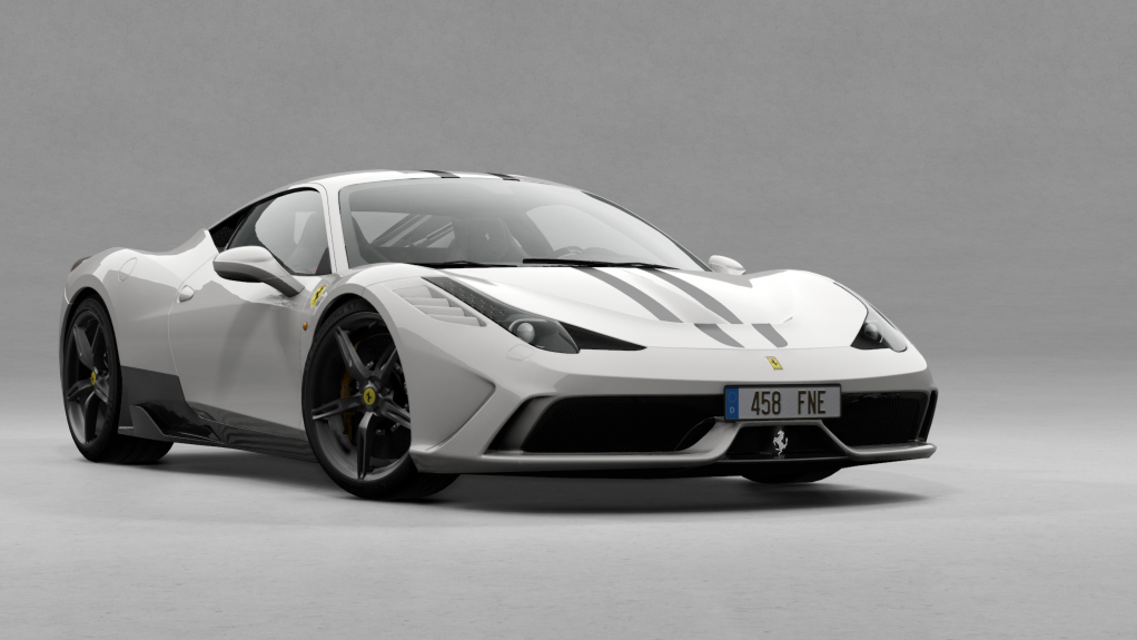 Ferrari 458 Speciale, skin Bianco_Avus_carbon