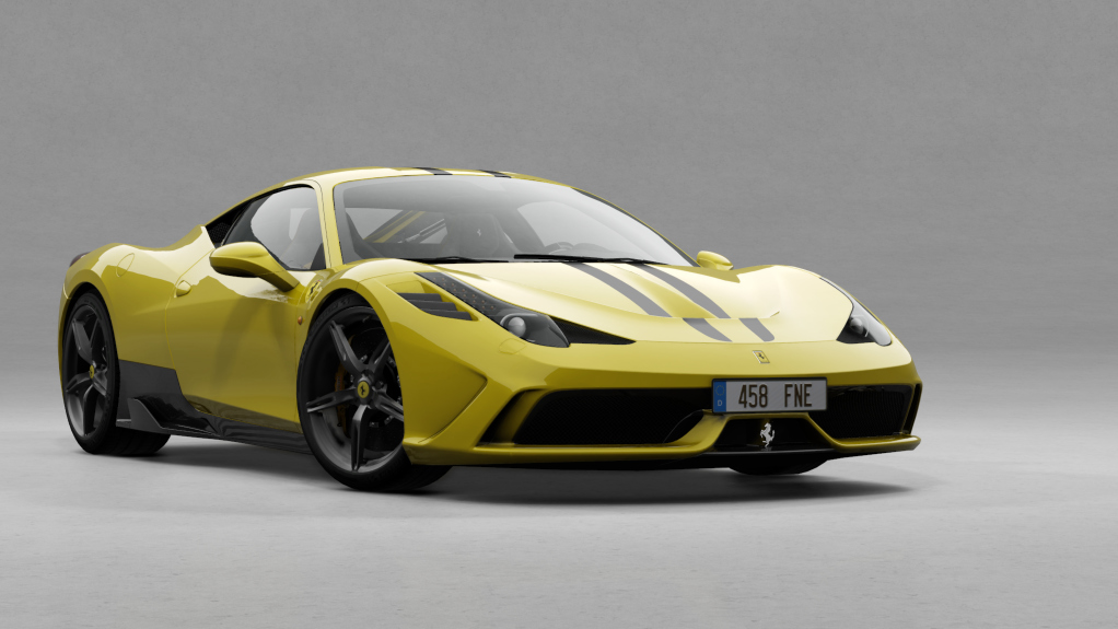 Ferrari 458 Speciale, skin Giallo_Modena_carbon