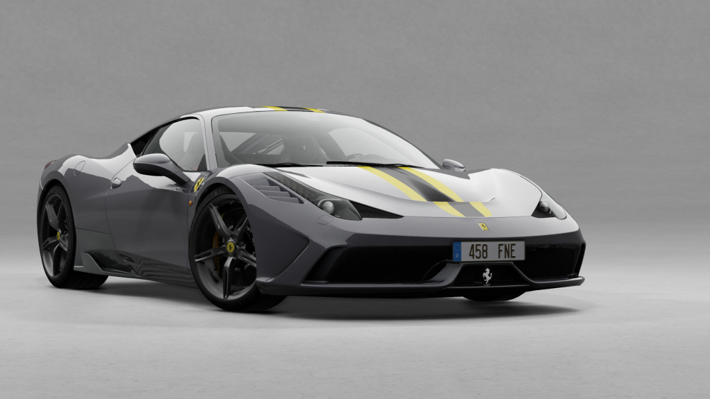 Ferrari 458 Speciale, skin Grigio_giallo