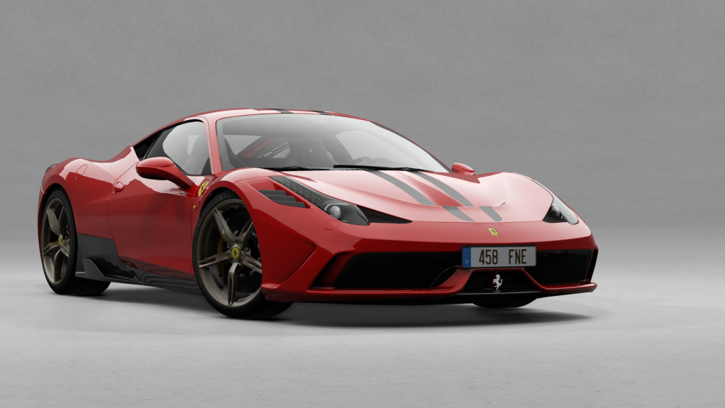 Ferrari 458 Speciale, skin Rosso_Corsa_carbon