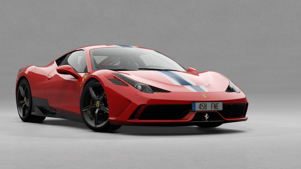 Ferrari 458 Speciale, skin Rosso_Scuderia_carbon