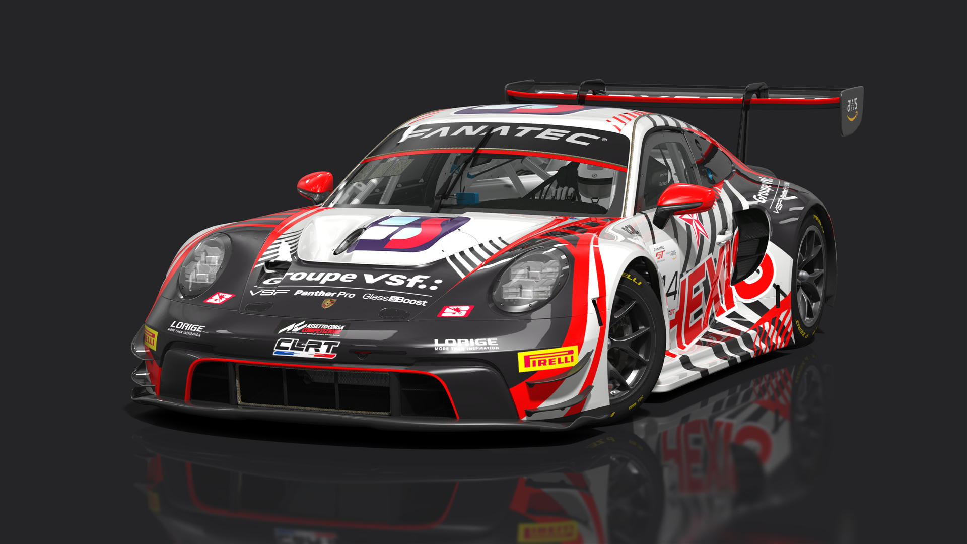 Porsche 992 GT3 R 2023, skin 2023 GTWC #44 CLRT