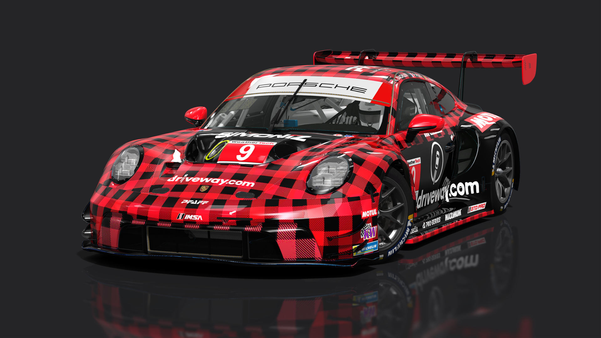 Porsche 992 GT3 R 2023, skin 2023 IMSA #9 PFAFF Motorsports