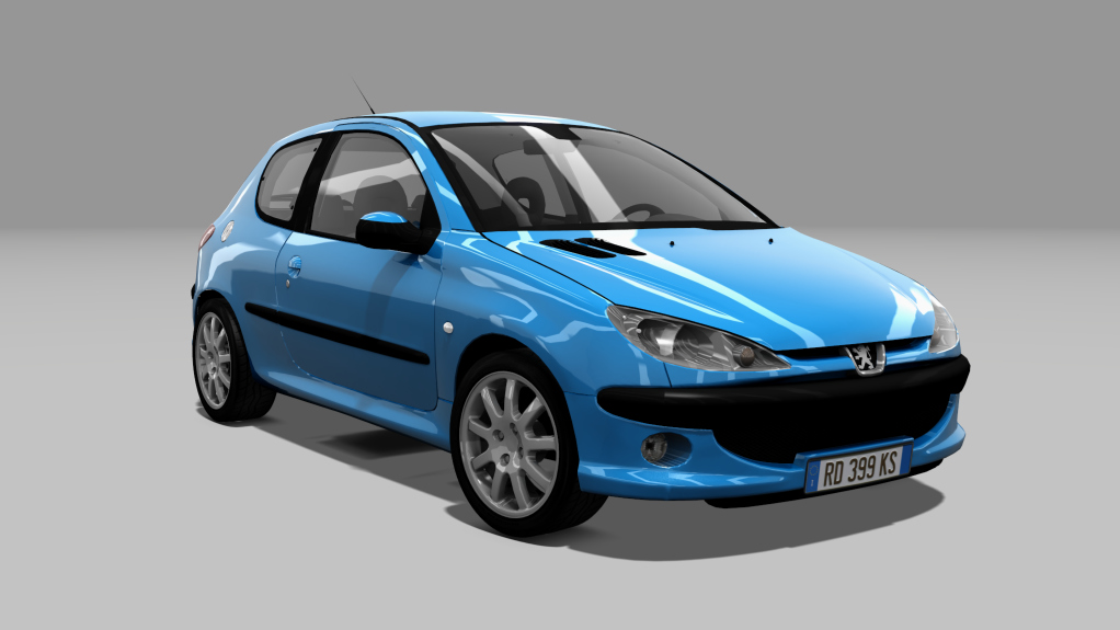 Peugeot 206 GTI, skin Blue