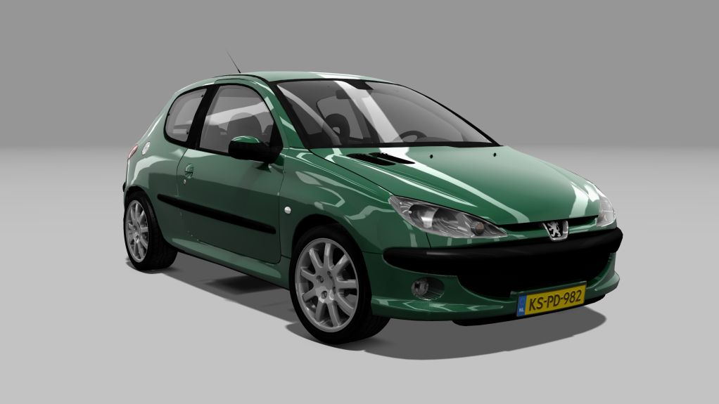 Peugeot 206 GTI, skin GREEN