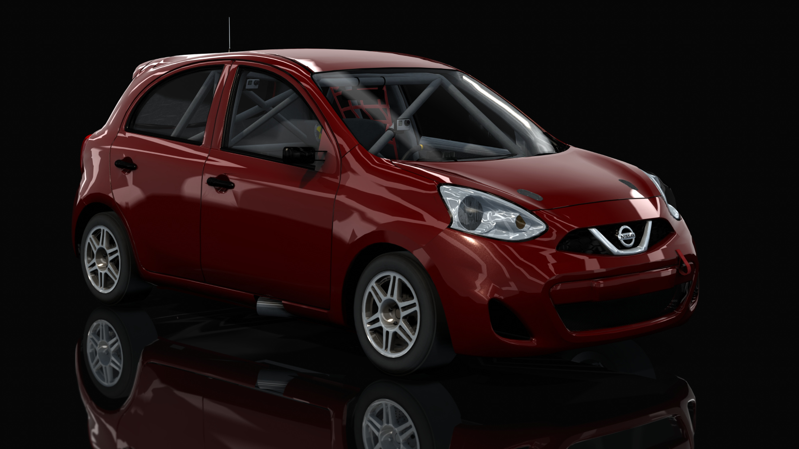 Nissan March TN C2, skin Rojo-Oscuro