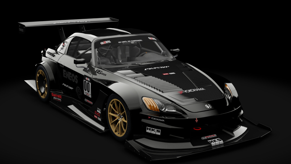 Honda S2000 2003 USDM Time Attack, skin 02_berlina_black