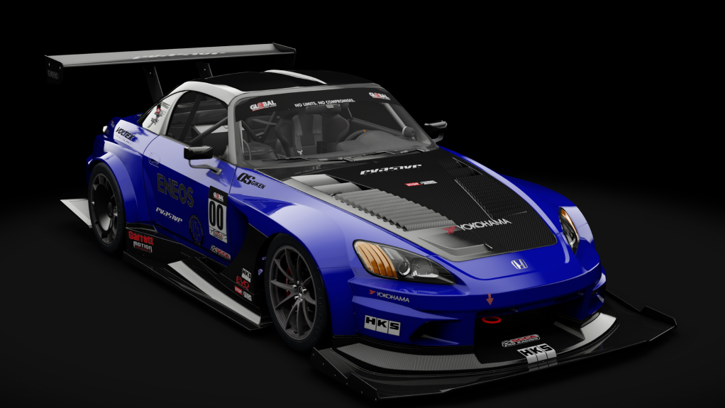 Honda S2000 2003 USDM Time Attack, skin 17_blu_sideris_glittered