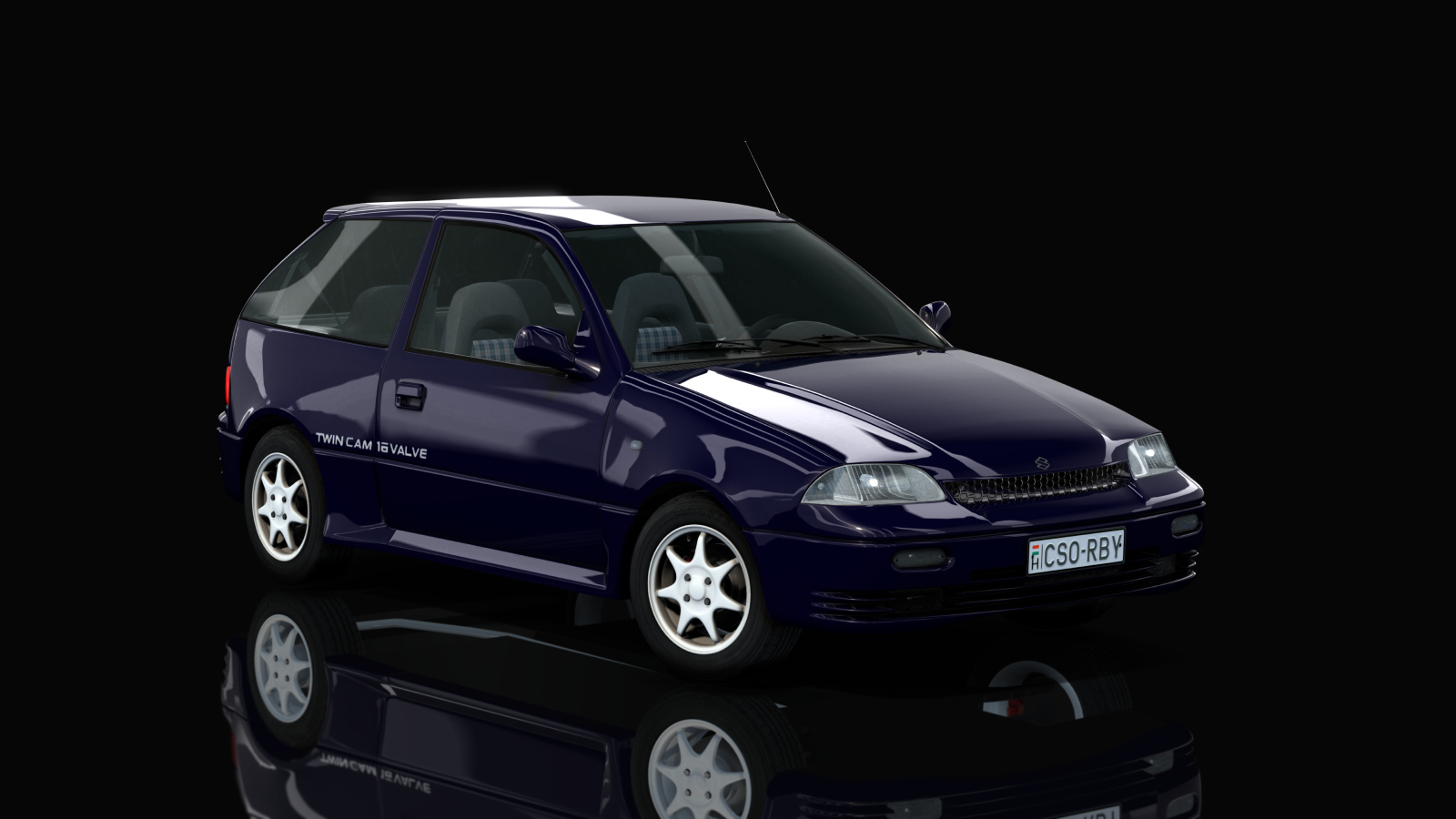 Suzuki Swift GTi csorby, skin midnight blue