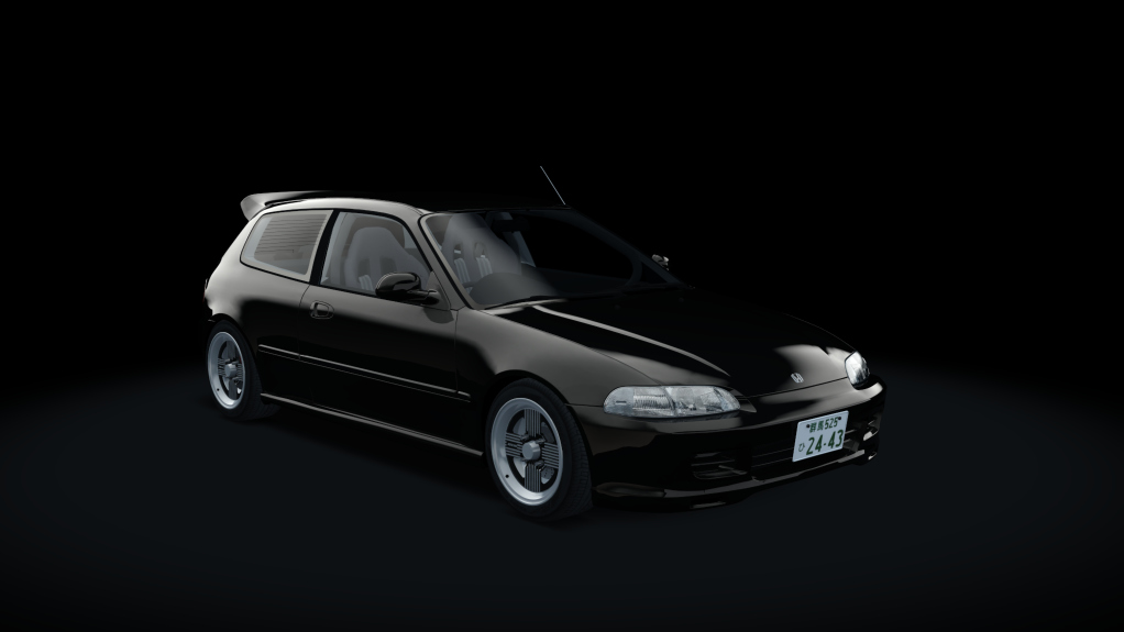 Honda Civic SiR-II, skin flint_black_metallic