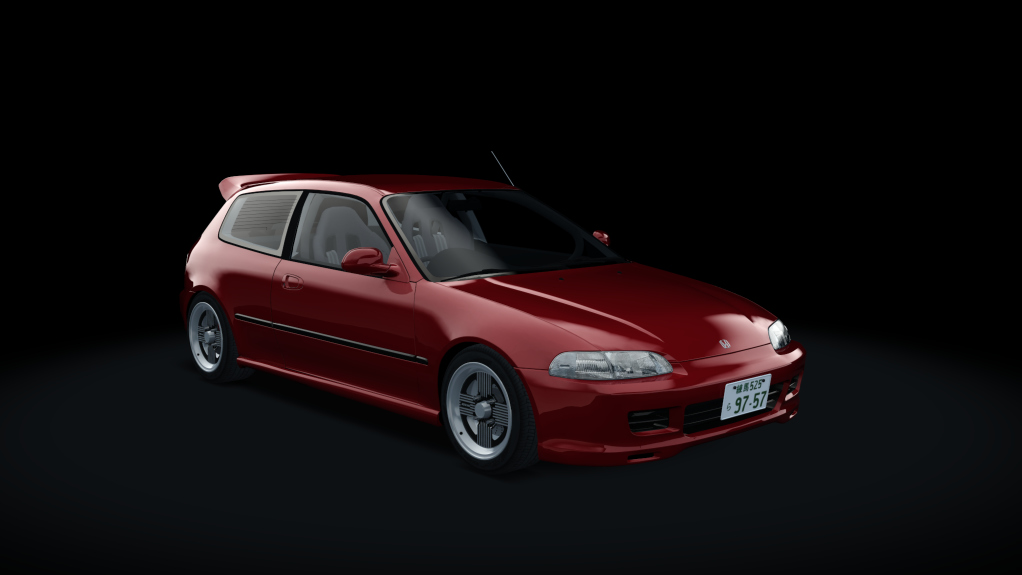 Honda Civic SiR-II, skin milano_red