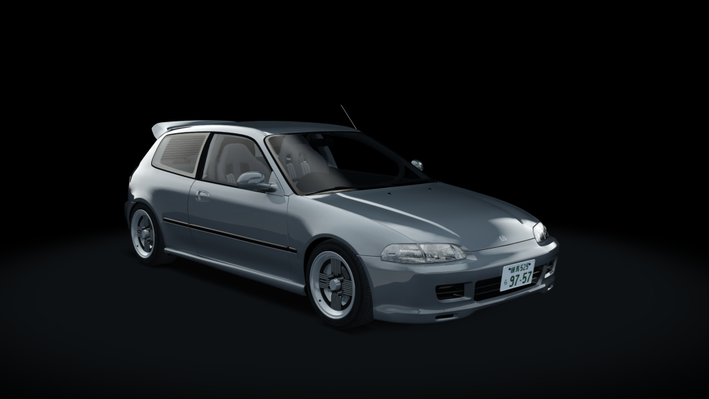 Honda Civic SiR-II, skin pewter_gray_metallic