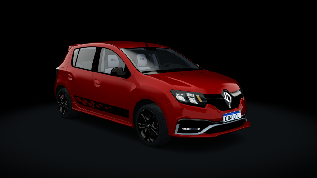 Renault Sandero RS, skin 07_vermelho_preto