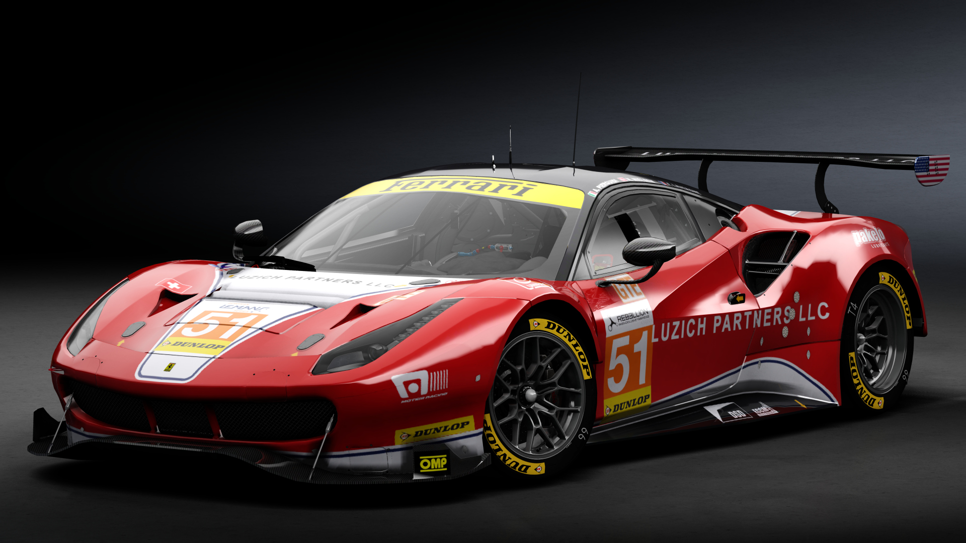 2018 Ferrari 488 GTE Evo [Michelotto], skin 2019 #51 Luzich Racing ELMS