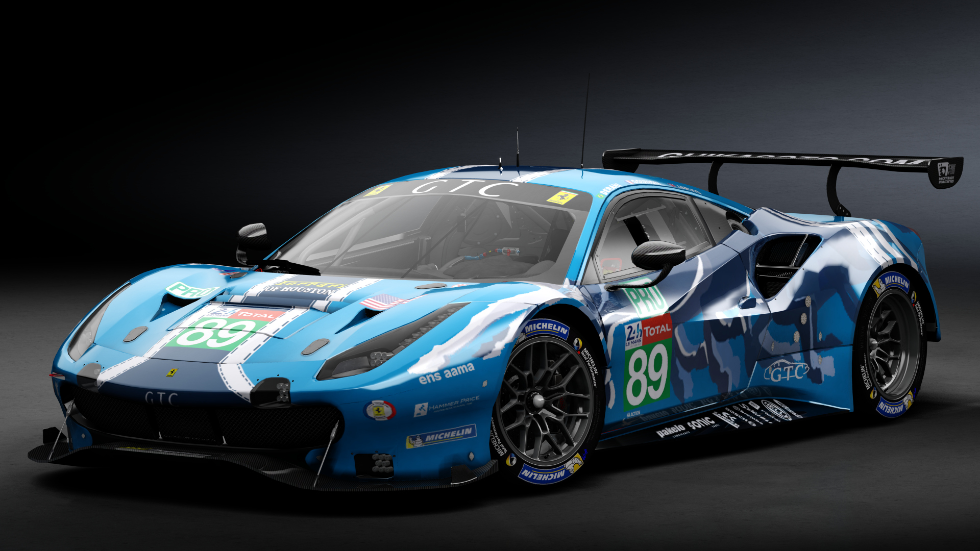 2018 Ferrari 488 GTE Evo Le Mans Spec [Michelotto], skin 2019 #89 Risi Competizione LM24