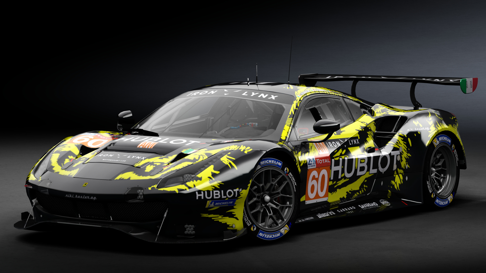 2018 Ferrari 488 GTE Evo Le Mans Spec [Michelotto], skin 2020 #60 Iron Lynx LM24