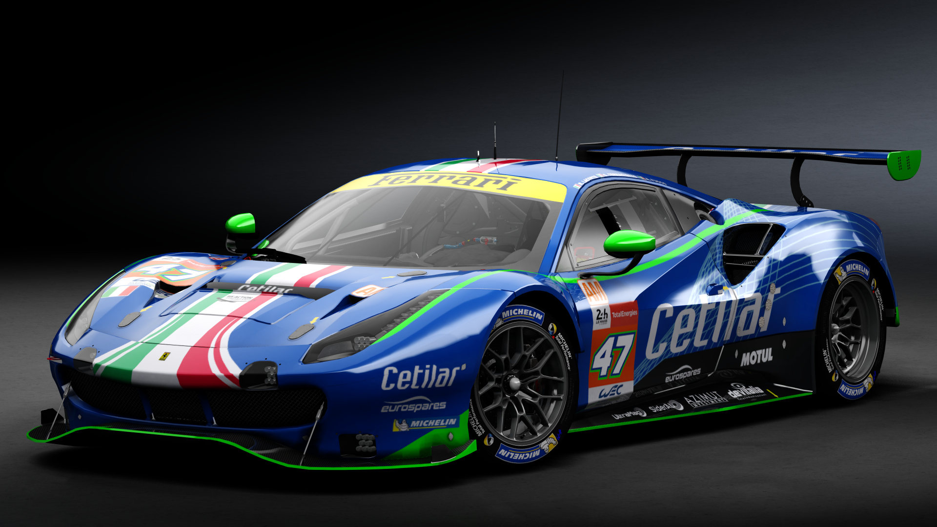 2018 Ferrari 488 GTE Evo Le Mans Spec [Michelotto], skin 2021 #47 Cetilar Racing LM24