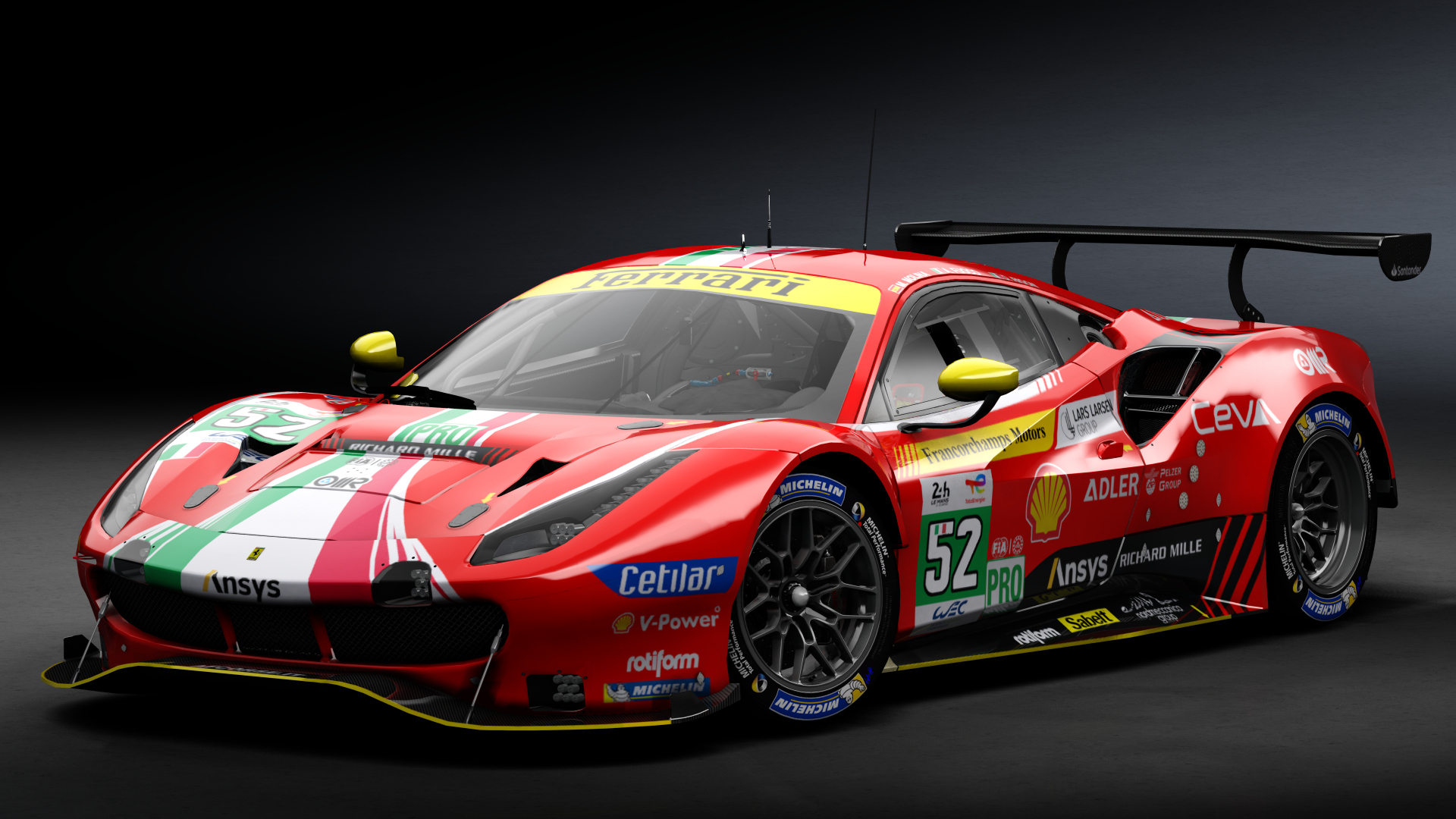 2018 Ferrari 488 GTE Evo Le Mans Spec [Michelotto], skin 2022 #52 AF Corse LM24