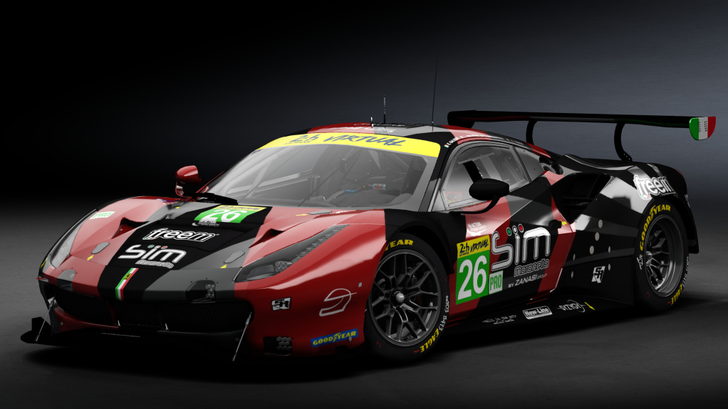 2018 Ferrari 488 GTE Evo Le Mans Spec [Michelotto], skin 2023 #26 Sim Maranello LM24 VIRTUAL