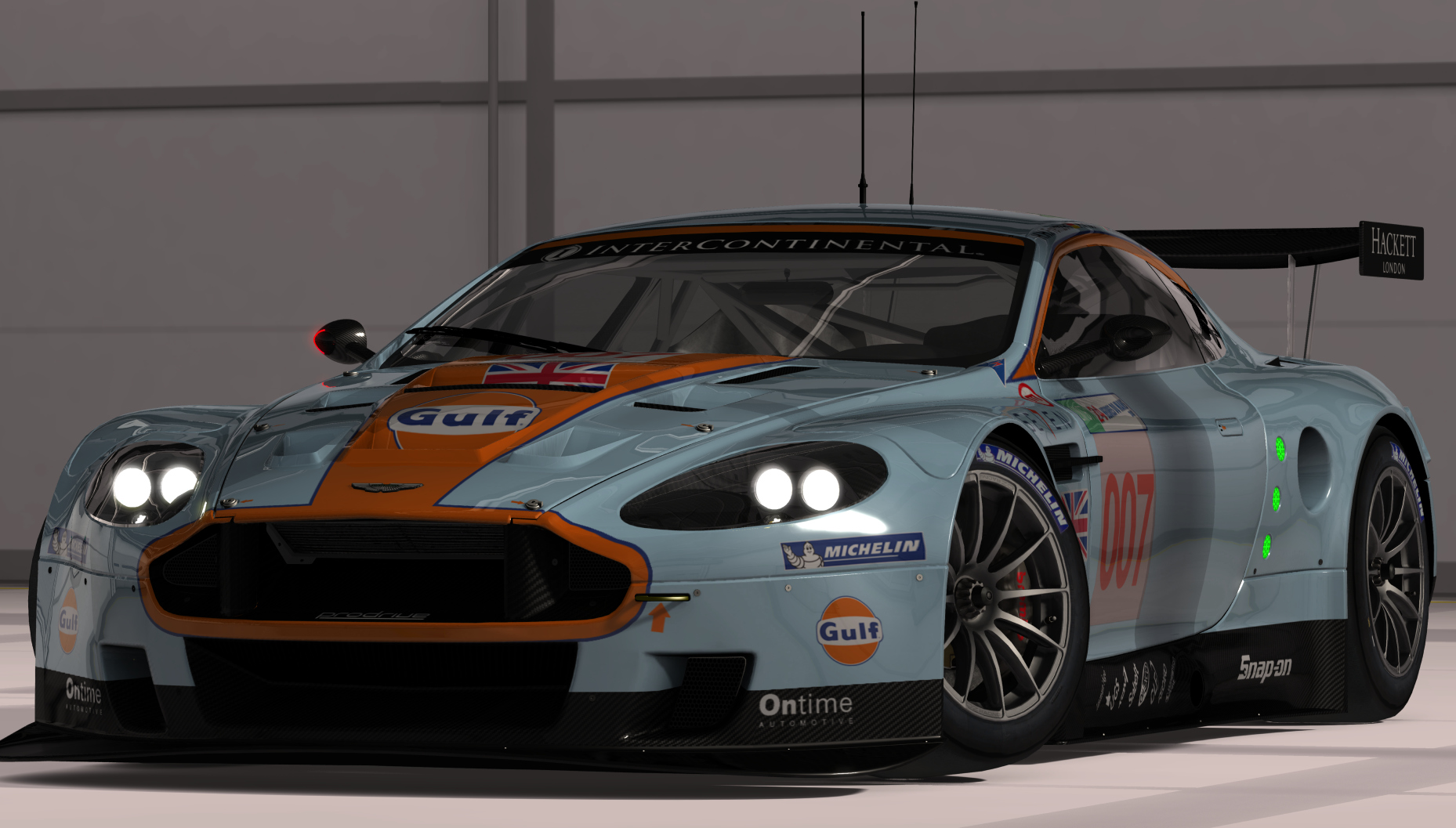 Aston Martin DBR9 GTNA, skin 2008 Gulf LM 007