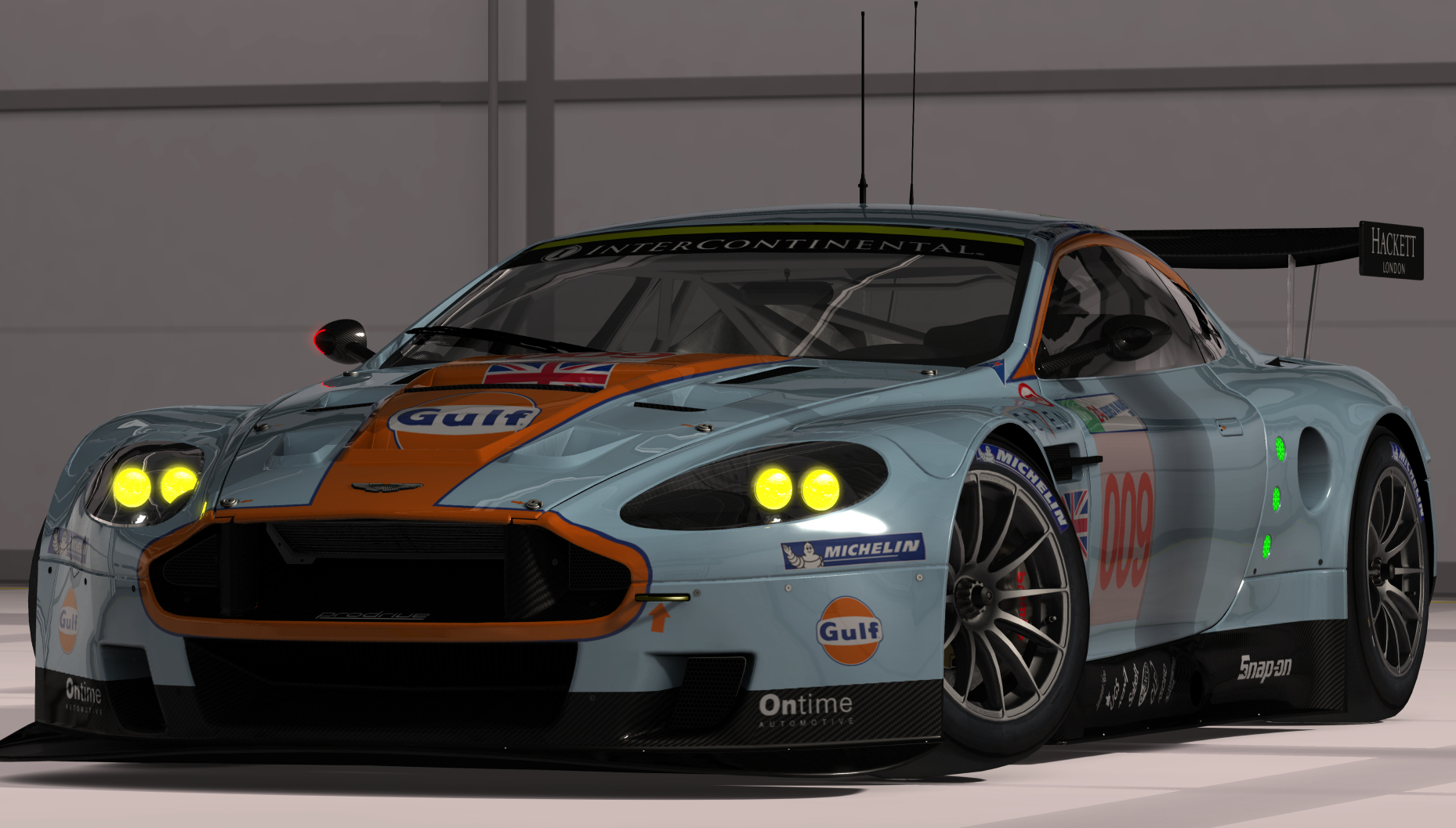 Aston Martin DBR9 GTNA, skin 2008 Gulf LM 009