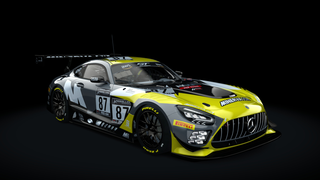 Mercedes-Benz AMG GT3 EVO 2020, skin Akka Yellow #87