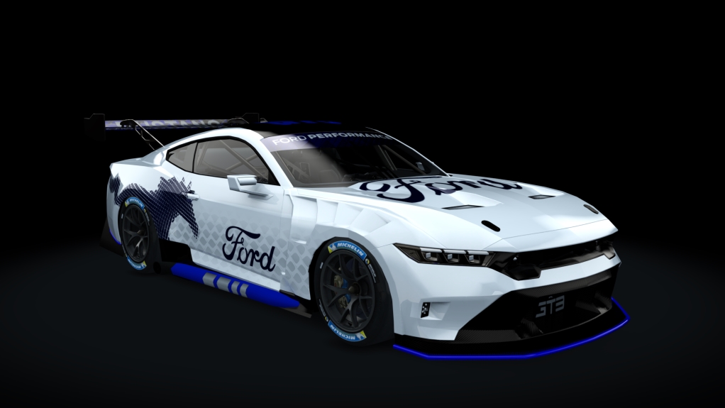 Ford Mustang S650 GT3, skin Ford White