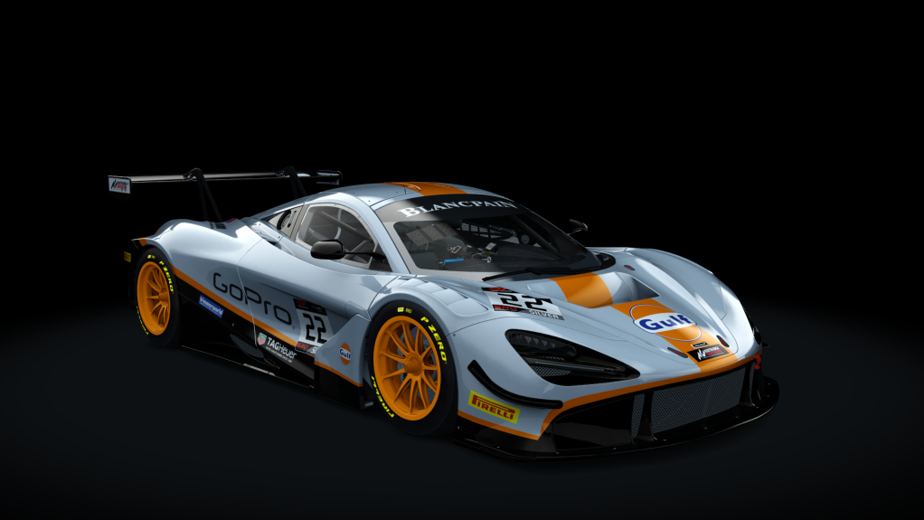 McLaren 720S GT3, skin gulf