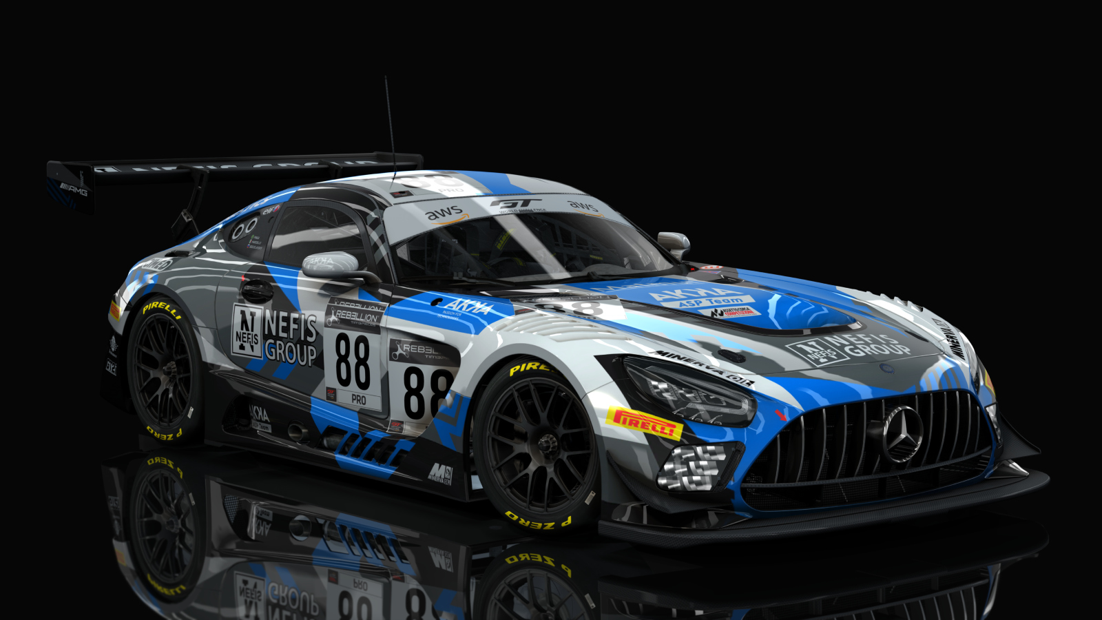 VM AMG GT3 EVO 2020, skin Akka #88 Imola