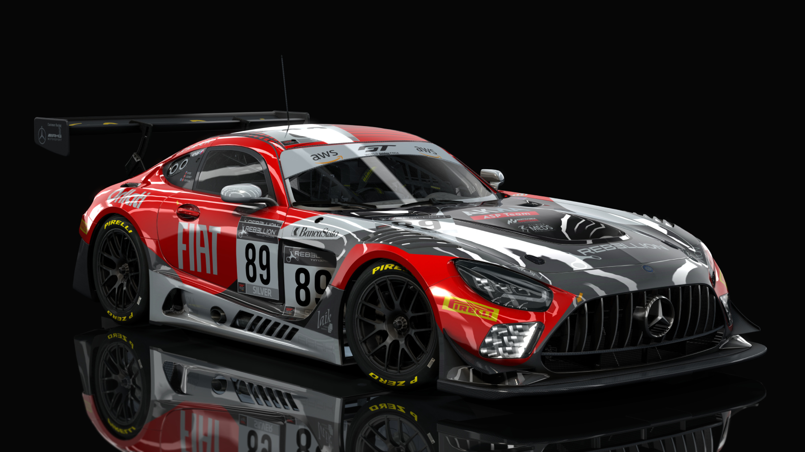 VM AMG GT3 EVO 2020, skin Akka #89 Imola