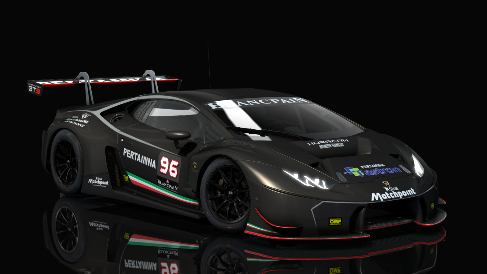 VM Lamborghini Huracan GT3, skin Racing_Black_matte