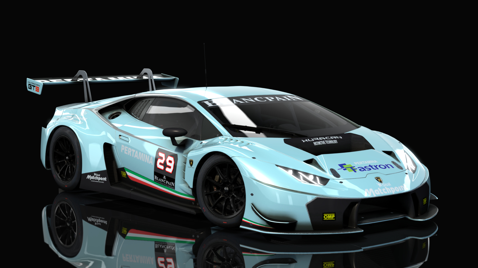 VM Lamborghini Huracan GT3, skin Racing_BlizzardBlue