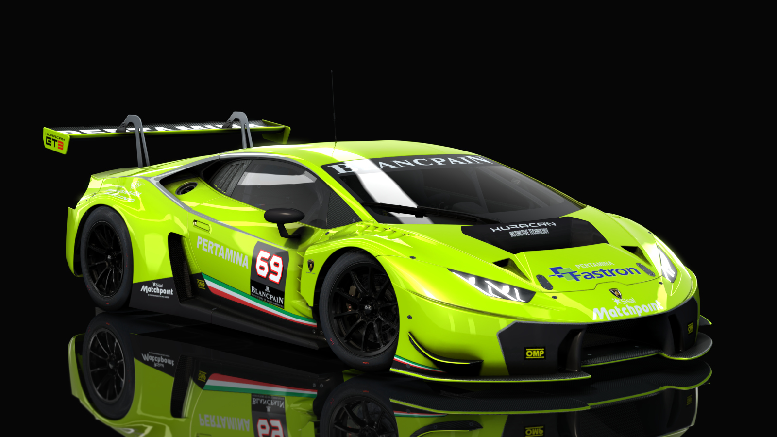 VM Lamborghini Huracan GT3, skin Racing_Lime