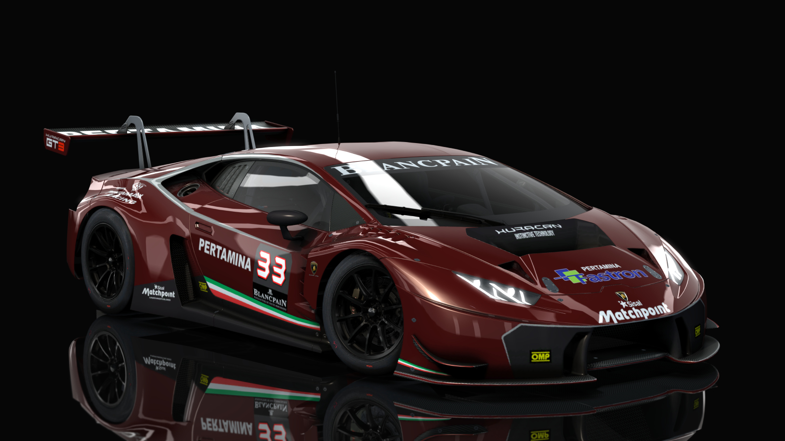 VM Lamborghini Huracan GT3, skin Racing_darkred