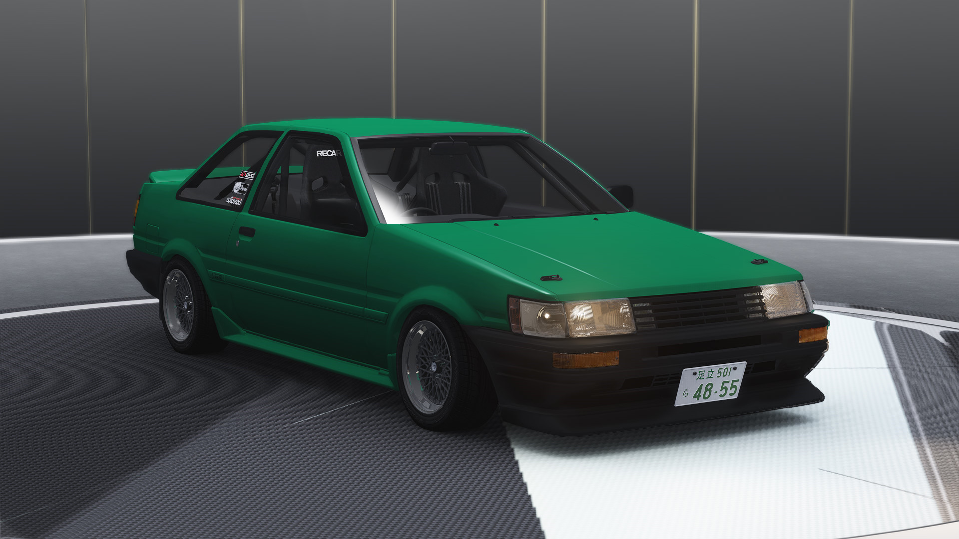 Toyota Corolla Levin AE86 Coupe Dingo-spec, skin Forest_Green